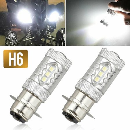 2 kpl 80w H6 LED-ajovalopolttimot Yamaha Yfz450r Rhino 700 Raptor Yfm660
