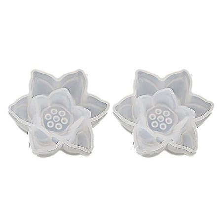 Store Lotusblomst Smykkefremstilling Epoxy Harpiksforme Harpiksstøbeværktøjer (2 stk) Botao