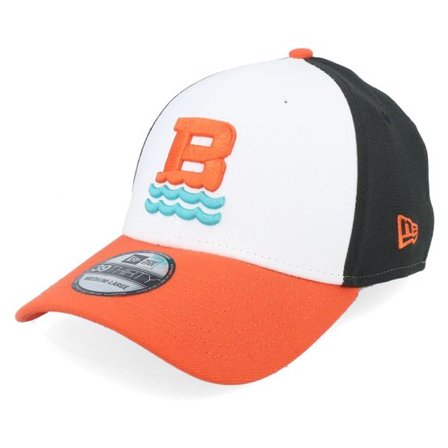 New Era - MiLB Röd adjustable Keps - Bowie Baysox Milb Ac 39THIRTY White/Black/Orange Adjustable @ Hatstore