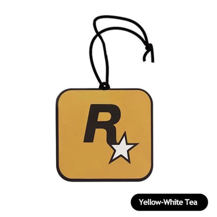 Trendig bil doft stjärna bil långvarig aromaterapi doft bit nätverk röd hänge dekoration bil deodorisering gul-vit te