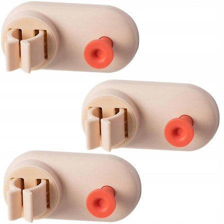 3 X kost og mopp klips, en hengende og en klips