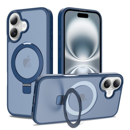 iPhone 17 AIR Stand Telefoncover, Beskyttelse mod fald, Kongeblå