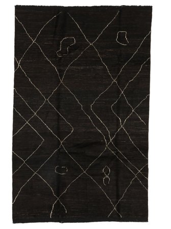 Tapis Berbère Style 190X295 Noir (Laine, Afghanistan)