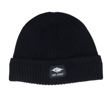 Rip Curl - Black cuff Beanie - Classic Surf Lined Reg Beanie Black Cuff @ Hatstore
