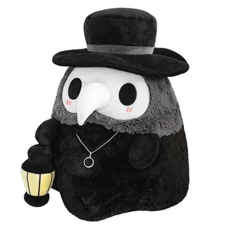 Fluffig Pestdoktor med Glow-in-the-Dark Lykta Plyschleksak Present till Barn Familj Vänner S