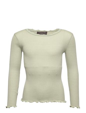 Silk T-Shirt W/ Lace Green Rosemunde Kids