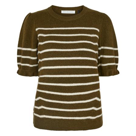 Pieszak PD-Lauren ss stripe puffy knit , Groen , Dames , Maat: XL Truis
