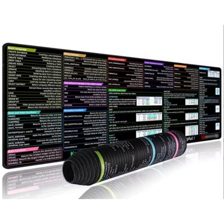 Ekstra Stor Computertastatur Musemåtte med Excels og Programmeringsgenveje