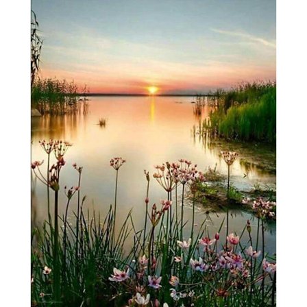 30x40 cm 5D DIY Diamantmålningsset, E#Série de Paysages de Bord