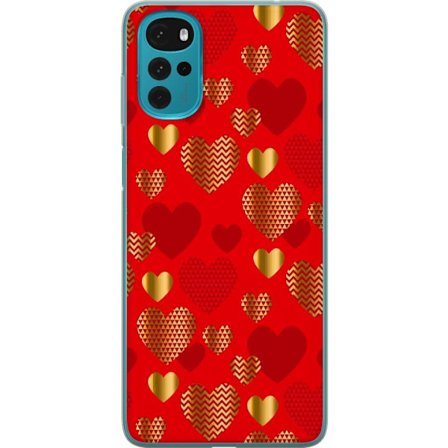 Yhteensopiva Puhelinkuori Motorola Motorola Moto G22 GoldenHearts