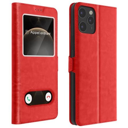 Cover - Apple - iPhone 12 / 12 Pro - Fuldt etui - Silikone - Rød - Video Support