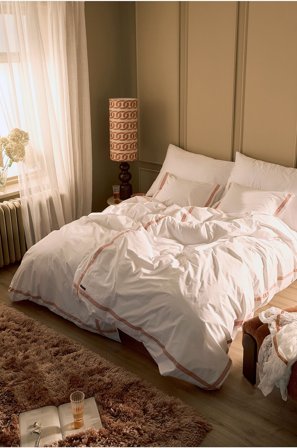 Staycation - Sengesæt Grand i bomuldspercale - Hvid - Sengesæt - 220X220 - Fra Homeroom