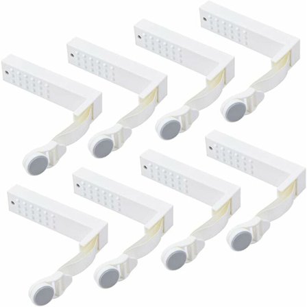 Triomphe lakanfästen 8-pack - Inga tunga madrasser att lyfta - Justerbar längd - Maxlängd 22 cm