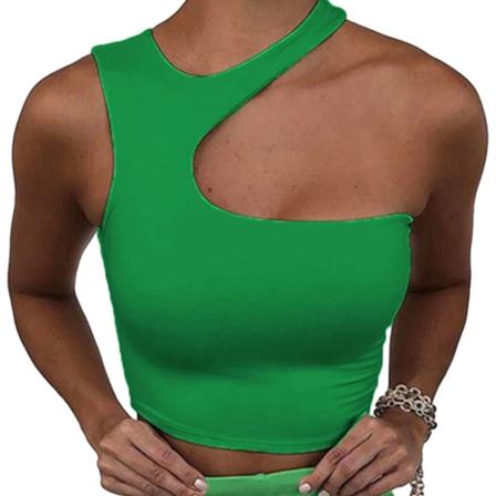 1/2/3/5 Summer Running Women Crop Tops Ärmlös väst Sexig Green S 1 Pc