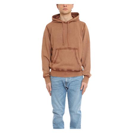Diesel S-Ginn Garment Dyed Hoodie Brun, Herre