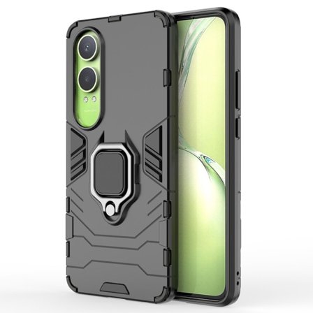 SKALO OnePlus Nord CE4 Lite 5G Armor Hybrid metal ring cover - Sort