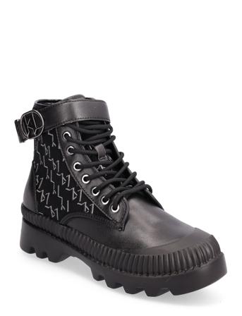 Trekka Ii Mono Kc Shoes Boots Ankle Boots Laced Boots Svart Karl Lagerfeld Shoes