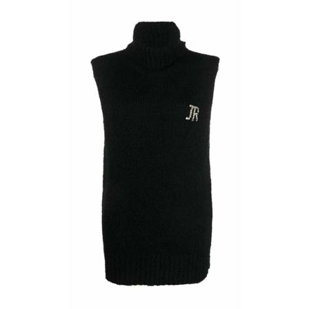 John Richmond, Sleeveless Knitwear Zwart, Dames, Maat:XS