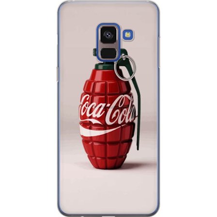 Kompatibelt Mobildeksel til Samsung Samsung Galaxy A8 (2018) Kunstnerisk illustrasjon av Coca Cola granateple i rødt og grønt, pop art inspirert mot