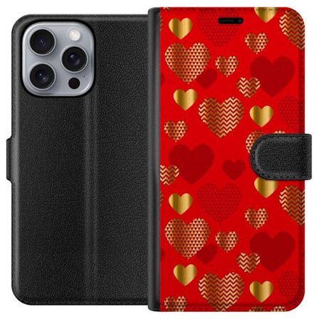 Yhteensopiva Lompakkokotelo Apple Apple iPhone 16 Pro Max GoldenHearts