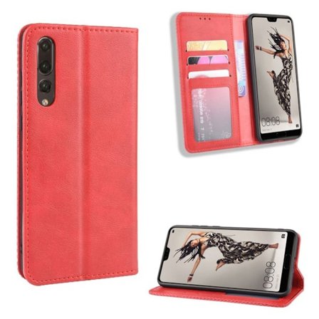 Bofink Vintage läder Huawei P20 Pro fodral - Röd