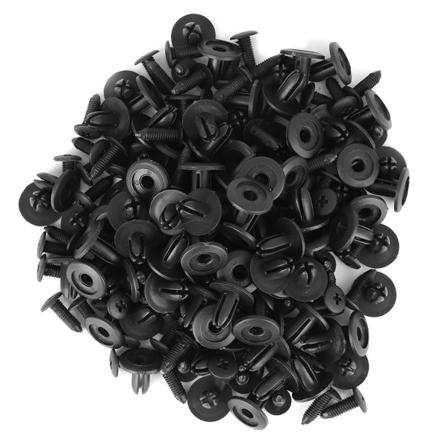 100 stk bil plastnagler 6 mm hull dia feste skjerm støtfanger skyve pin klips AP