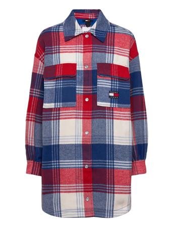 Tjw Rwb Check Wool Blend Shacket Overshirts Monivärinen/Kuvioitu Tommy Jeans