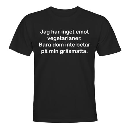 Inget Emot Vegetarianer - T-SHIRT - HERR Svart - 2XL