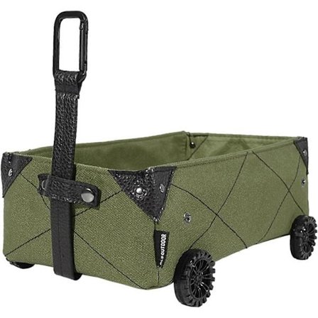 Hopfällbar Campingvagn Liten Hopfällbar Vattentät Förvaringsorganisatör Låda Strand Trädgård Vagn Canvas Pappersbox typ-militärgrön