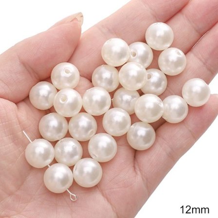 Akrylpärlor 12MM 500PCS/PÅSE BSG02-05IV