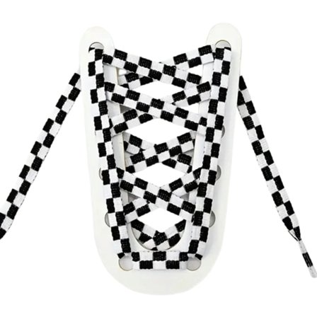 Snørebånd - Skakbrætmønster - Flade [120 cm] - Sneakers - Flere farvevalg