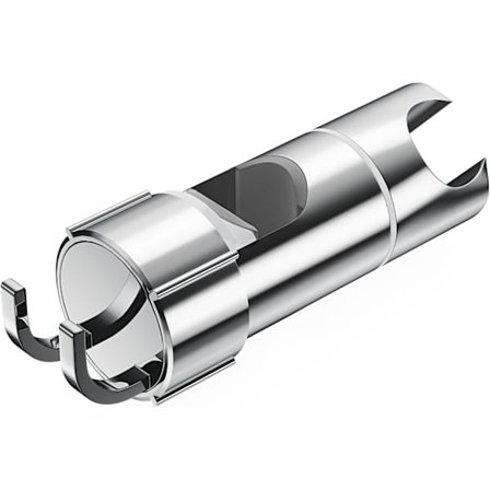 Justerbar brusehovedholder med 2 kroge, universel brusehovedholder til glidestang, krombelagt bruseglider