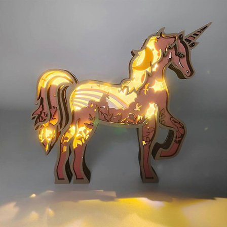 Träprydnad Heminredning Skulptur Djur Ljusslinga Djur träsniderihantverk