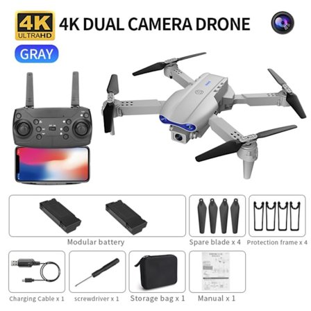 E99 K3 Drone 4K Dobbel/Enkelt Kamera 6-Akset 3-veis Hindringsutvikling RC Quadcopter