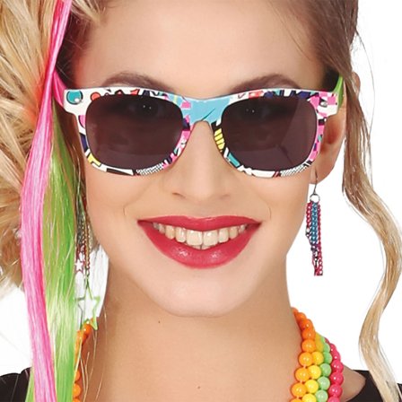 80-luvun Silmälasit Monivärinen