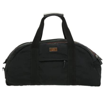 Gucci Vintage, Pre-owned Canvas travel-bags Zwart, Dames, Maat:ONE Size,leer