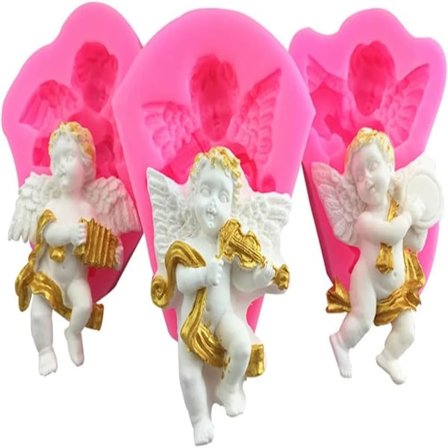 3 stk Mini Angel Silikone Forme 3D Angel Silikone Fondant Forme