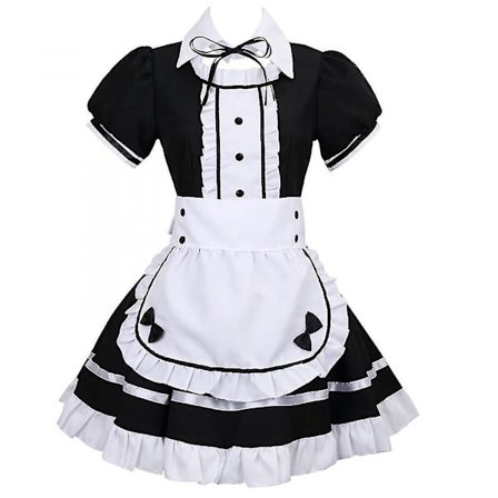 2021 Lolita Maid -asut Ranskalainen Maid -mekko Tytöt Nainen Amine Cosplay -asu Tarjoilija Maid -juhlanäyttämö V