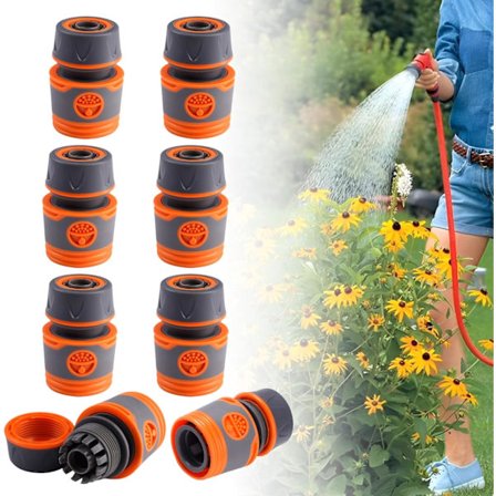 Pieces Garden Hurtigkobling 1/2", 18 mm Slangekran Koblingssett, Hageslangekobling, Tilbehør, for Hageslanger Slangedyser Sprøytepistoler