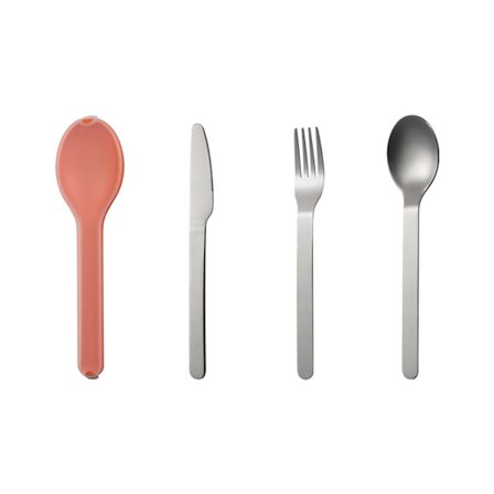 1 set Lätt bestick Set Lätt sked gaffel - Orange