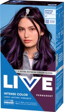 Schwarzkopf LIVE Intense Color 87 Mystic Violet (W) 87 Mystic Violet, Hår, Hårfarve, Permanent Hårfarve