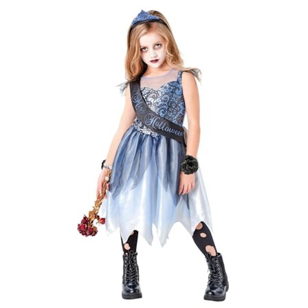 Häxklänning 110/116 cl (5-6 år) halloween klänning häxa