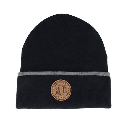 Herschel - Noir cuff Bonnet - Elmer Crest Beanie Black/Gargoyle Cuff @ Hatstore