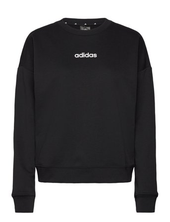 W Lin Ft Swt Sport Sport Clothing Sport Sweatshirts & Hoodies Sport Sweatshirts Black Adidas Sportswear