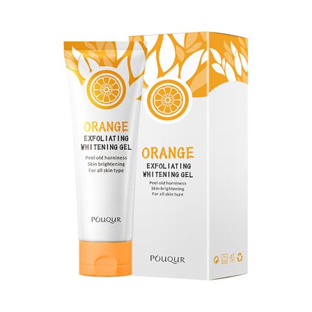50g Orange eksfolierende gel, unisex, dybderenser ansigtet, fugter og eksfolierer.