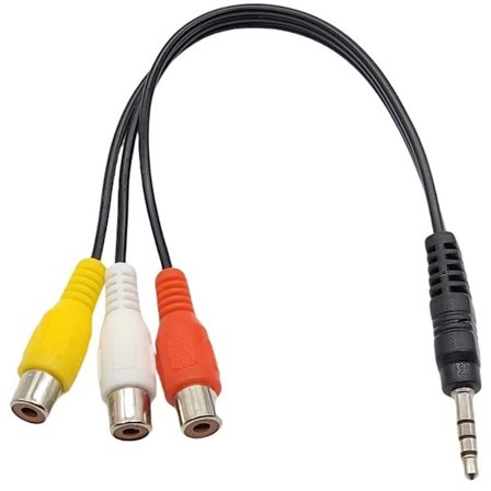 RCA-sovitinkaapeli RCA-liittimiin, 3,5 mm:n liitin RCA-kaapeliin, 25 cm:n äänikaapeli, stereoäänisovitin musta sovitin TV:lle, DVD:lle, AV:lle