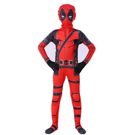 Lasten poikien Deadpool Fancy Dress Jumpsuit -cosplay-asu