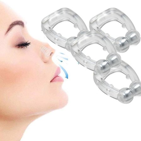 4 stk. Silikon Neseklype Magnetisk Anti Snorking Stopper Snorking Stille Søvn Hjelpemiddel Enhet