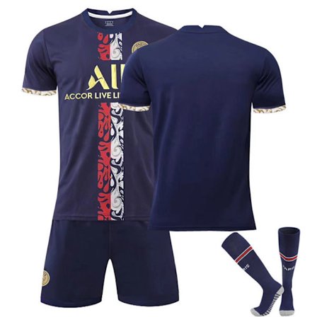 23 Paris treningsdrakt gull nr. 30 Messi drakt nr. 7 Mbappe nr. 10 Neymar fotballuniform sett