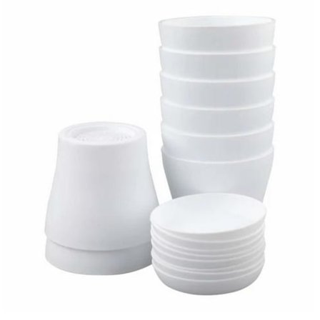 8 kpl 10 cm Kukkaruukkuja Rei'illä, Pieniä Kaktusruukkuja, Pyöreitä Muoviruukkuja, Kukkaruukku Aluslautasella Toimistoparvekkeelle